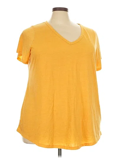 Pre-owned Torrid Short Sleeve T-shirt In Yellow