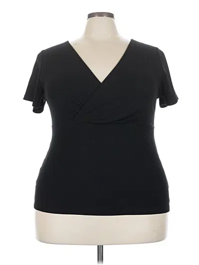Pre-owned Torrid Short Sleeve Turtleneck In Black