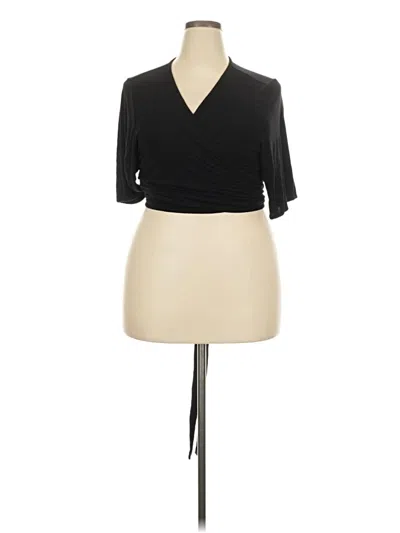 Pre-owned Torrid Short Sleeve Turtleneck In Black