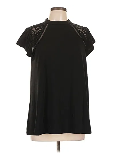 Pre-owned Torrid Short Sleeve Turtleneck In Black