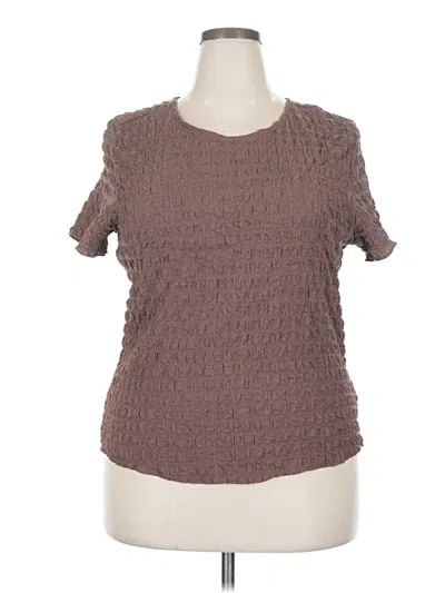 Pre-owned Torrid Short Sleeve Turtleneck In Brown