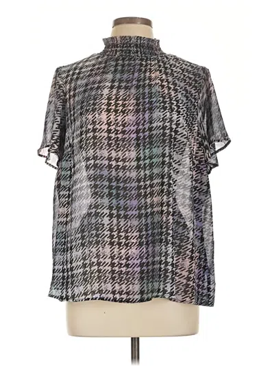 Pre-owned Torrid Short Sleeve Turtleneck In Gray