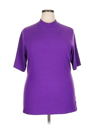 Pre-owned Torrid Short Sleeve Turtleneck In Purple