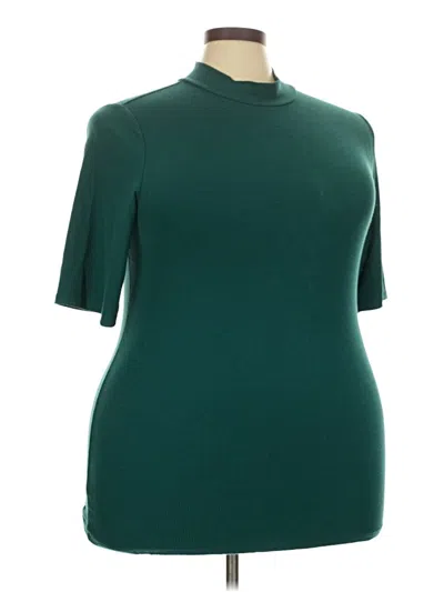 Pre-owned Torrid Short Sleeve Turtleneck In Teal