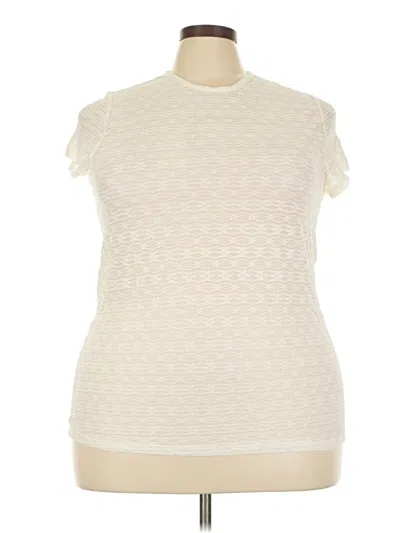 Pre-owned Torrid Short Sleeve Turtleneck In White