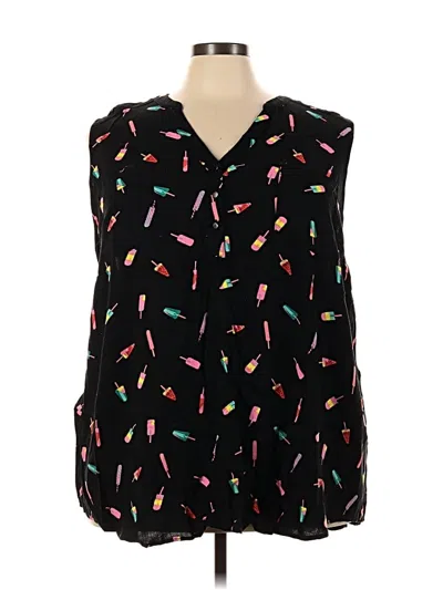 Pre-owned Torrid Sleeveless Blouse In Black