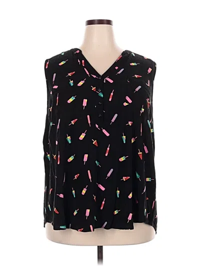 Pre-owned Torrid Sleeveless Blouse In Black