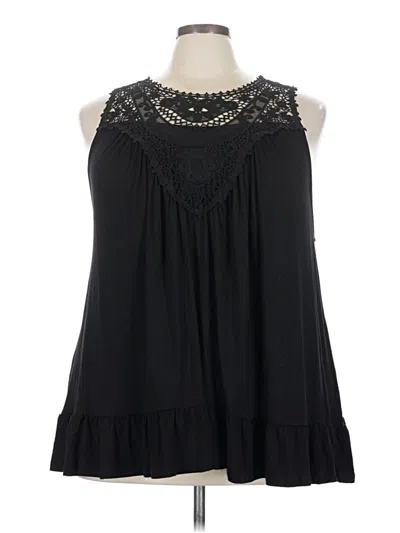 Pre-owned Torrid Sleeveless Blouse In Black