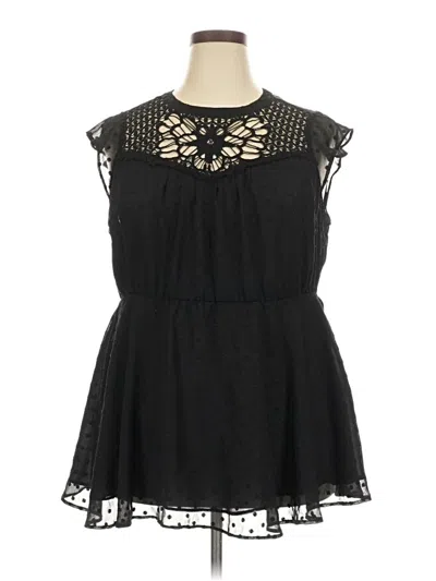 Pre-owned Torrid Sleeveless Blouse In Black