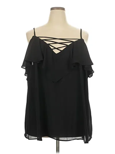 Pre-owned Torrid Sleeveless Blouse In Black