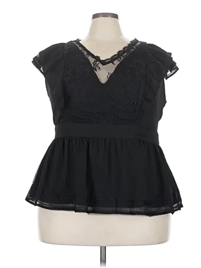 Pre-owned Torrid Sleeveless Blouse In Black