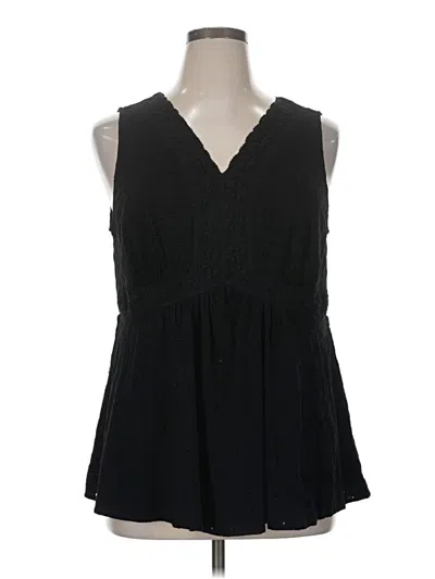 Pre-owned Torrid Sleeveless Blouse In Black