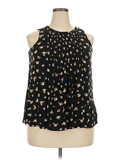 Pre-owned Torrid Sleeveless Blouse In Black