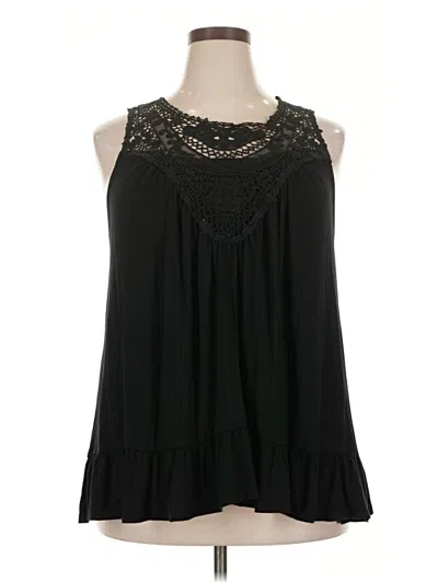 Pre-owned Torrid Sleeveless Blouse In Black