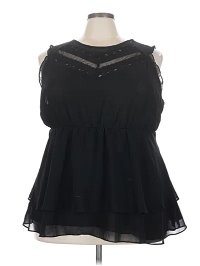 Pre-owned Torrid Sleeveless Blouse In Black