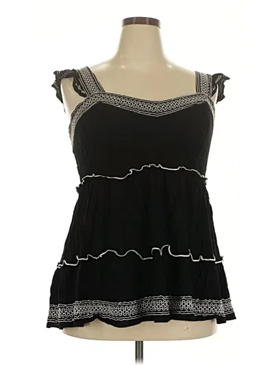 Pre-owned Torrid Sleeveless Blouse In Black