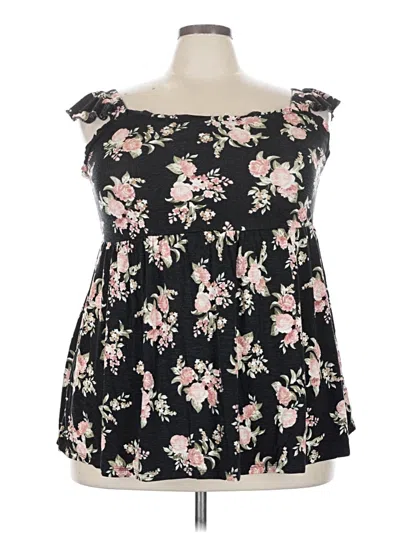 Pre-owned Torrid Sleeveless Blouse In Black