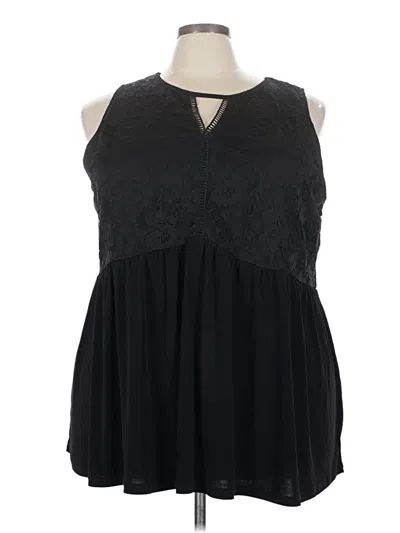 Pre-owned Torrid Sleeveless Blouse In Black