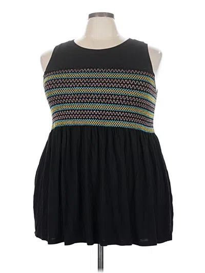 Pre-owned Torrid Sleeveless Blouse In Black