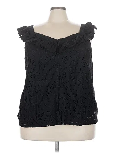 Pre-owned Torrid Sleeveless Blouse In Black