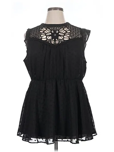 Pre-owned Torrid Sleeveless Blouse In Black