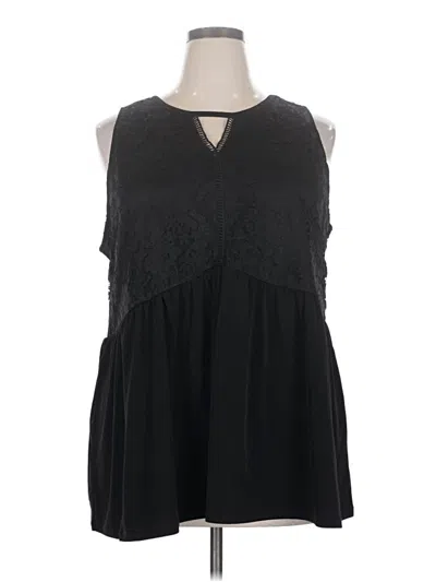 Pre-owned Torrid Sleeveless Blouse In Black