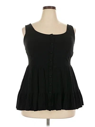 Pre-owned Torrid Sleeveless Blouse In Black