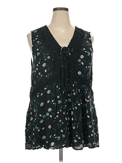 Pre-owned Torrid Sleeveless Blouse In Black
