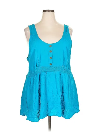 Pre-owned Torrid Sleeveless Blouse In Blue