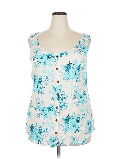 Pre-owned Torrid Sleeveless Blouse In Blue