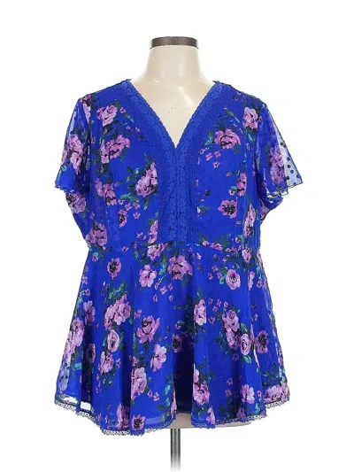 Pre-owned Torrid Sleeveless Blouse In Blue