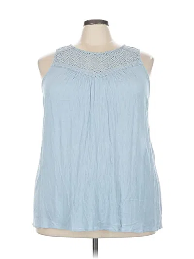Pre-owned Torrid Sleeveless Blouse In Blue