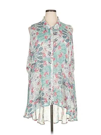 Pre-owned Torrid Sleeveless Blouse In Blue