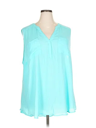 Pre-owned Torrid Sleeveless Blouse In Blue