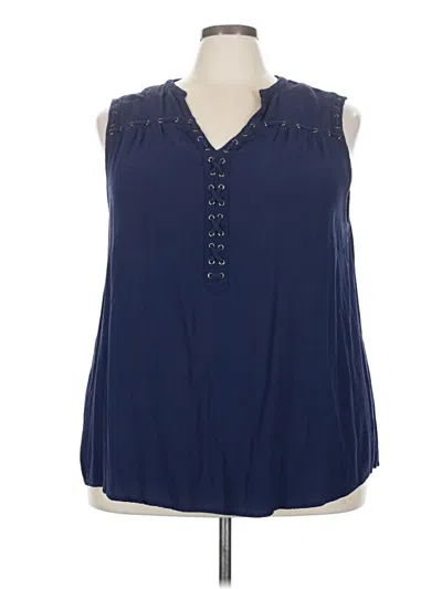 Pre-owned Torrid Sleeveless Blouse In Blue