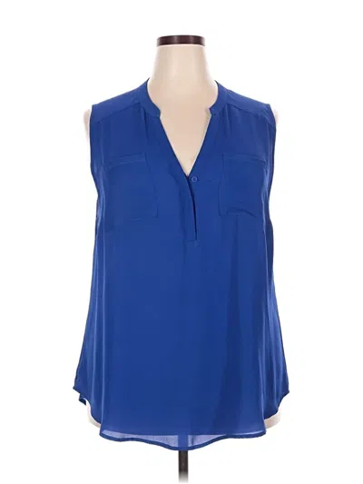 Pre-owned Torrid Sleeveless Blouse In Blue