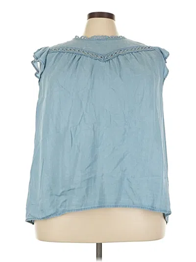 Pre-owned Torrid Sleeveless Blouse In Blue