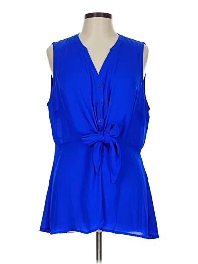 Pre-owned Torrid Sleeveless Blouse In Blue