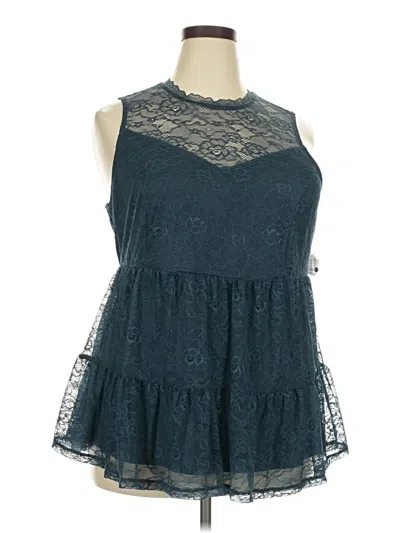 Torrid Sleeveless Blouse In Blue