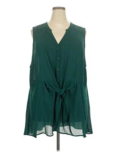 Pre-owned Torrid Sleeveless Blouse In Blue