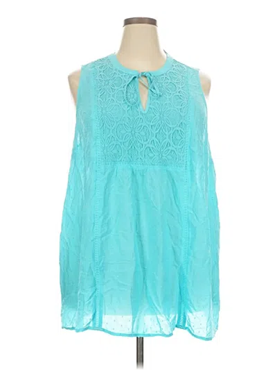 Pre-owned Torrid Sleeveless Blouse In Blue