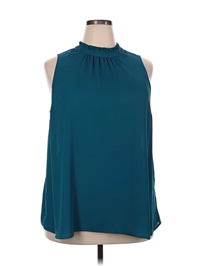 Pre-owned Torrid Sleeveless Blouse In Blue