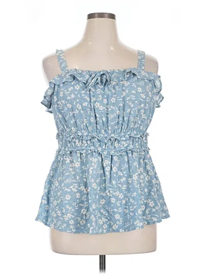 Pre-owned Torrid Sleeveless Blouse In Blue