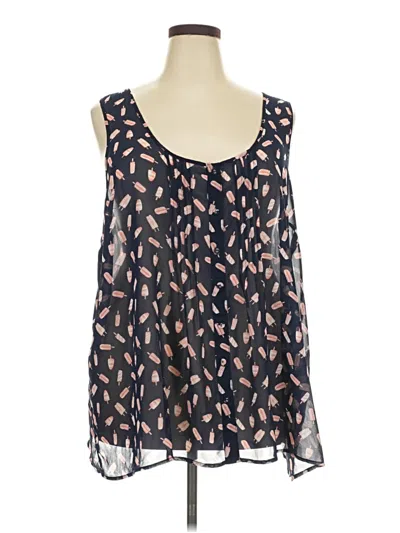 Pre-owned Torrid Sleeveless Blouse In Blue