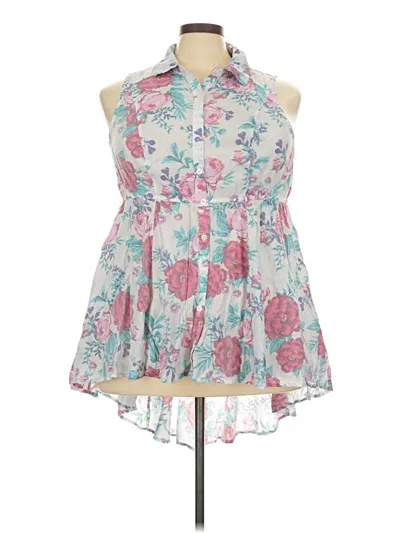 Pre-owned Torrid Sleeveless Blouse In Blue
