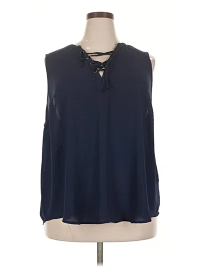 Pre-owned Torrid Sleeveless Blouse In Blue