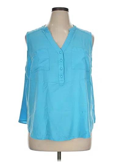 Pre-owned Torrid Sleeveless Blouse In Blue