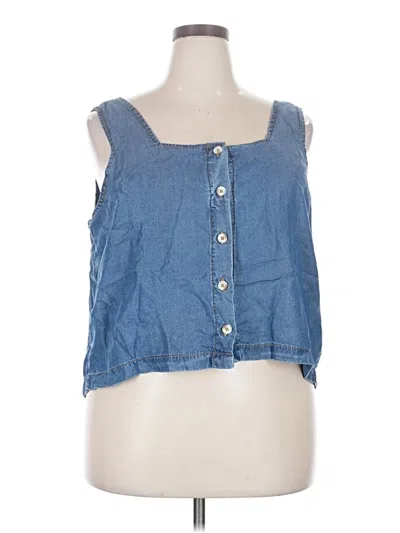 Pre-owned Torrid Sleeveless Blouse In Blue