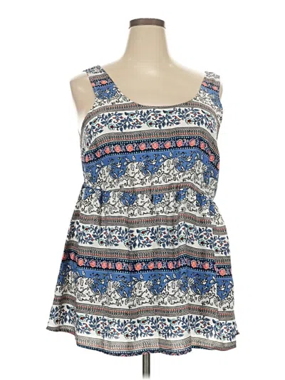 Pre-owned Torrid Sleeveless Blouse In Blue