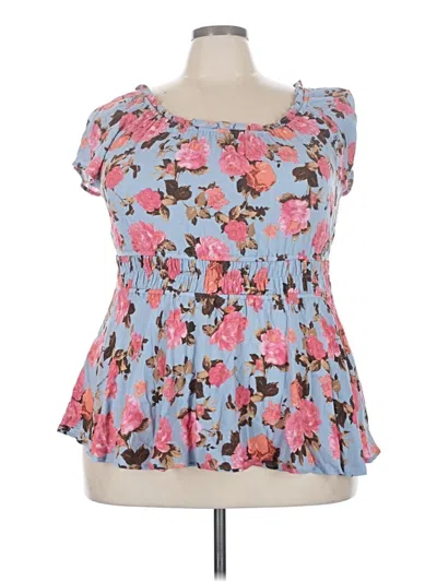 Pre-owned Torrid Sleeveless Blouse In Blue